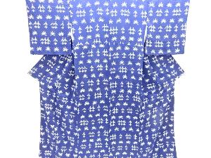 アンティーク　紋錦紗草花模様着物